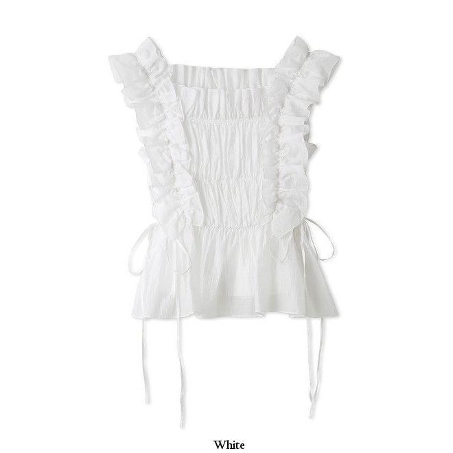 LILY BROWN（リリーブラウン） (12%OFF) フリルシャーリングブラウス