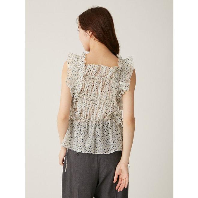 LILY BROWN（リリーブラウン） (12%OFF) フリルシャーリングブラウス