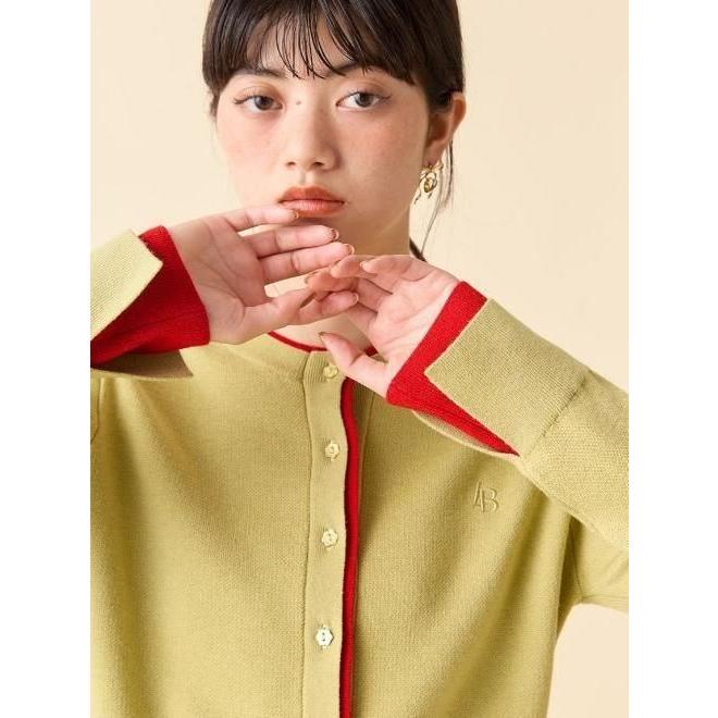 【LilyBrown】25AW LWND254058 レオパード カシミアブレンドレイヤード長袖カーディガン Lily Brown - 【LilyBrown】25AW LWND254058 レオパード カシミア