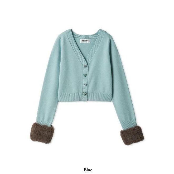 LILY BROWN（リリー ブラウン） 袖ファーニットカーディガン LILY BROWN (10%OFF&300円OFF) Lily Brown / リリーブラウン 袖ファー
