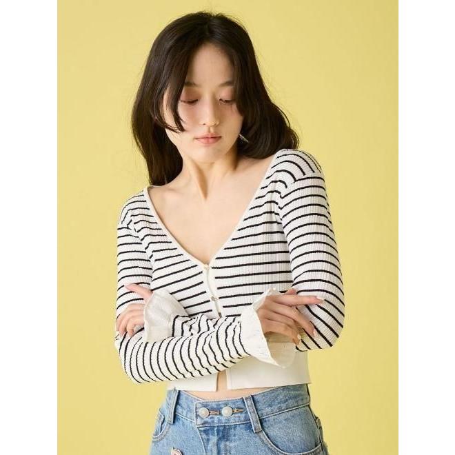 未使用 25SS LILY BROWN リリーブラウン クロップド丈 Vネック リブ シアーニットカーディガン LWND251060 サイズF アイボリー レディース 古着 中古 USED 楽天市場】【中古】未使用 25SS LILY BROWN リリーブラウン クロップド