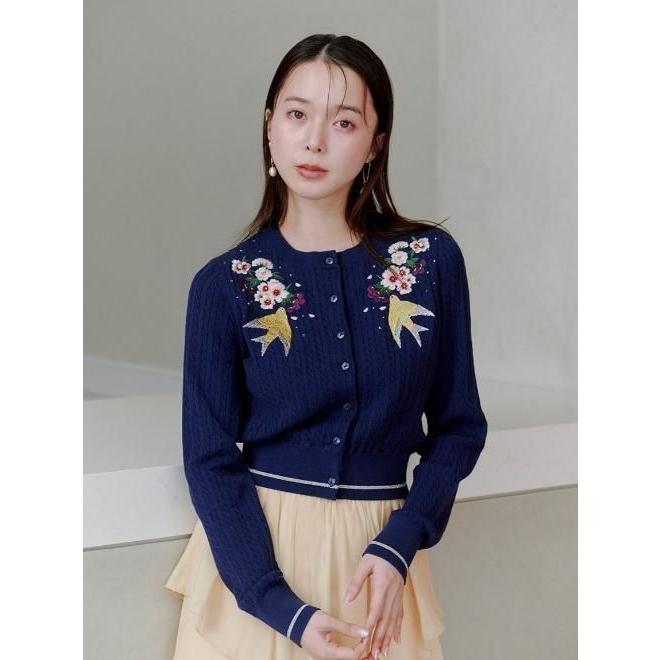 はる LILY BROWN フラワー刺繍 カーディガン フラワーモチーフカーディガン(カーディガン)｜トップス｜LILY BROWN