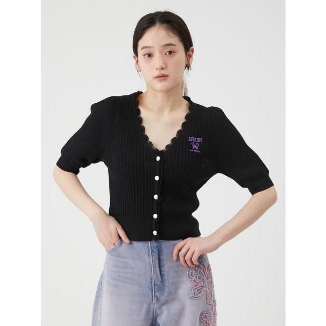 LILY BROWN（リリーブラウン） ANNA SUI レースニットカーディガン 26