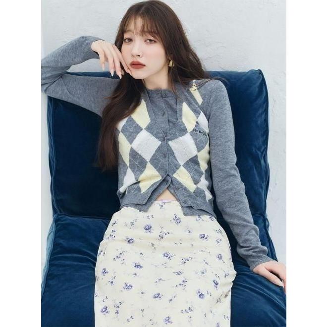 LILY BROWN（リリーブラウン） (10%OFF&300円OFF) アーガイルニット