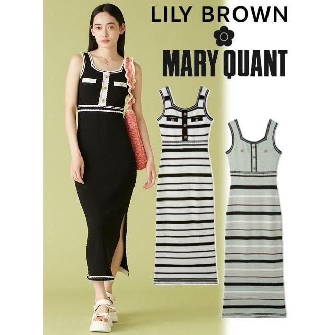 値下げ！新品タグ付きリリーブラウン マリクワノースリーブニットワンピース リリーブラウン LILY BROWN 【LILY BROWN×MARY QUANT】ニット