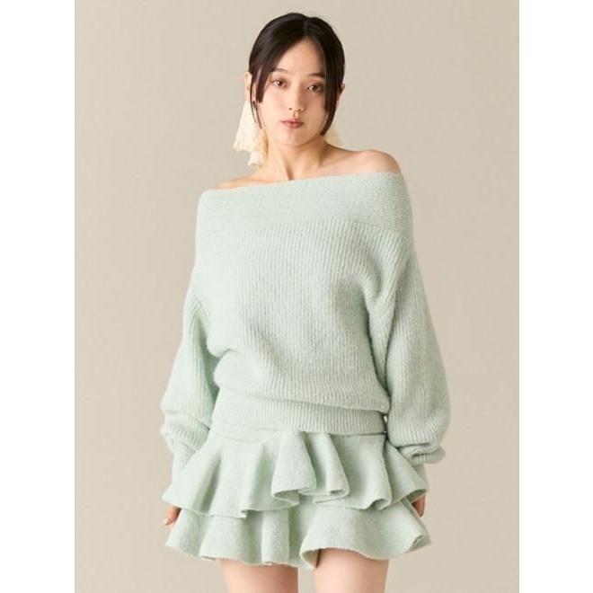 LILY BROWN（リリーブラウン） (10%OFF&300円OFF) オフショルニット