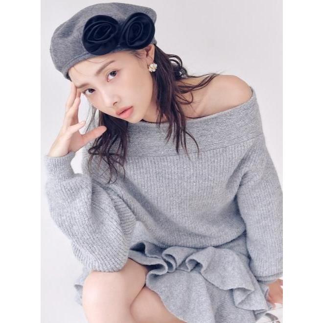 LILY BROWN（リリーブラウン） (10%OFF&300円OFF) オフショルニット