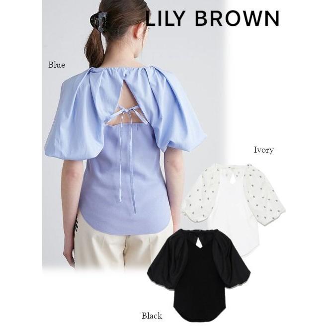 Lily Brown / リリーブラウン 変形スリーブニットトップス 22春夏. LWNT222068 ニットトップスレディース 夏セール50%OFF