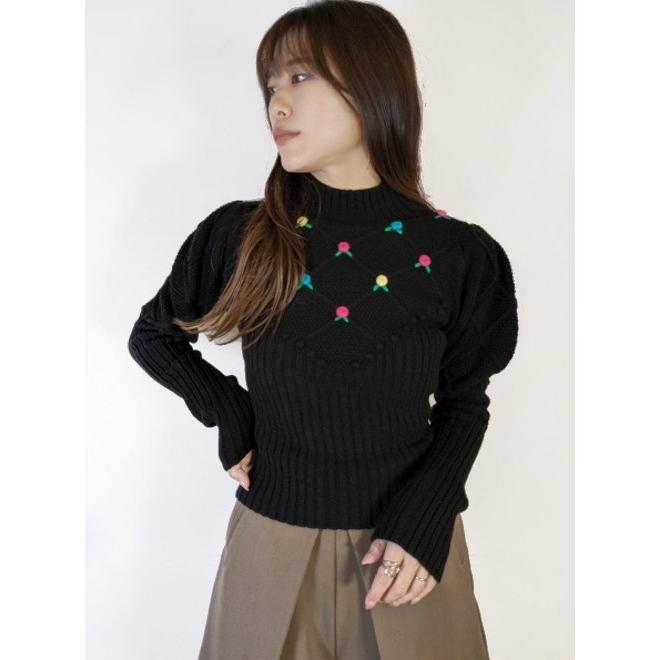 lilybrown グラデーション刺繍トップス LILY BROWN×KEITA MARUYAMA】エンブロイダリーカーディガン