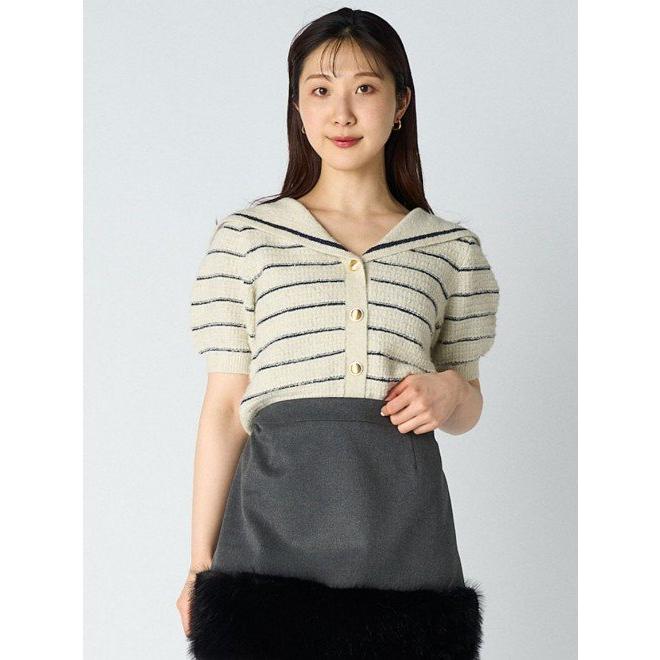 LILY BROWN（リリーブラウン） (12%OFF) セーラーニットトップス 24