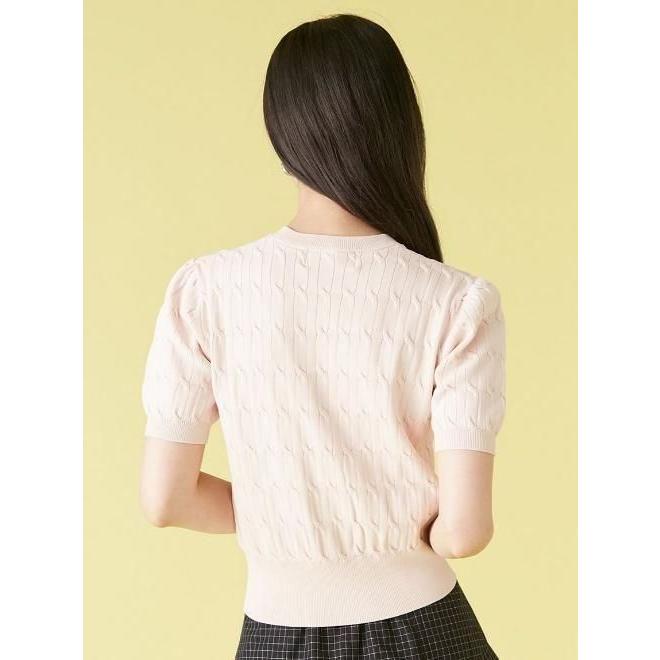 【新品】LILY BROWN Vネックケーブルニットプルオーバー LILY BROWN（リリーブラウン）の「LilyBearケーブルニットプルオーバー