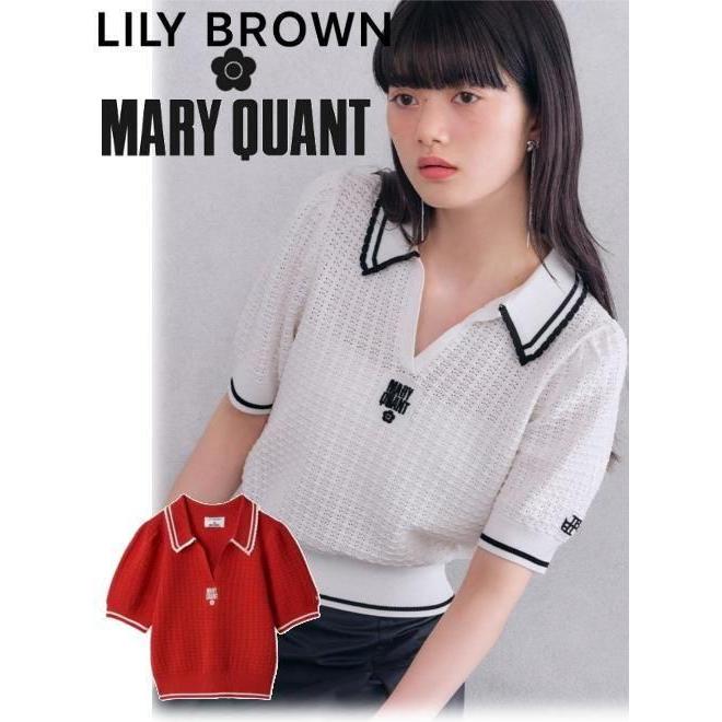 LILY BROWN（リリーブラウン） 【MARY QUANT】シアーポロニット