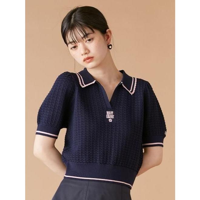 LILY BROWN（リリーブラウン） 【MARY QUANT】シアーポロニット