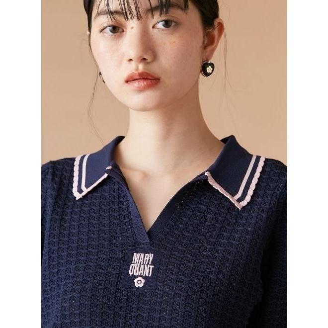 LILY BROWN（リリーブラウン） 【MARY QUANT】シアーポロニット