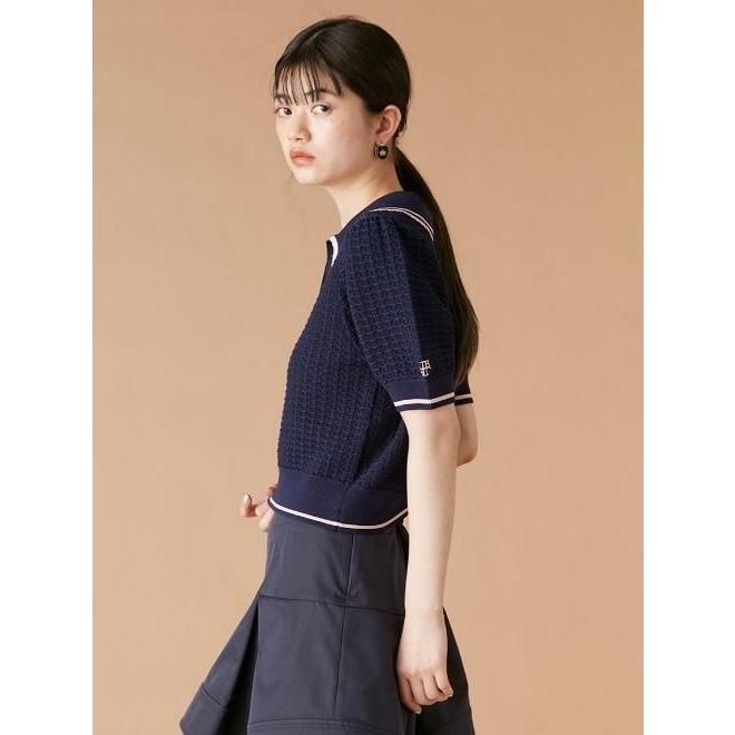 【LILY BROWN×MARY QUANT】シアーポロニットトップス LILY BROWN（リリーブラウン） 【MARY QUANT】シアーポロニット