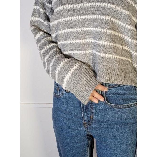 LILY BROWN リリーブラウン　セーラーカラーニットトップス GRY リリーブラウン LILY BROWN セーラーカラーニットトップス （GRY