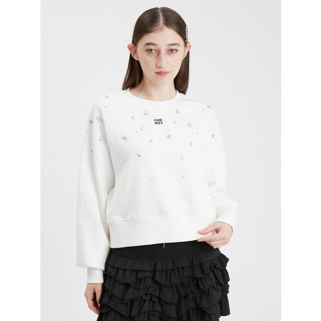 FURFURビジュー付きスウェット　セットアップ【最終値下】 FURFUR（ファーファー） (セール40%OFF) ビジュースウェット 24秋冬