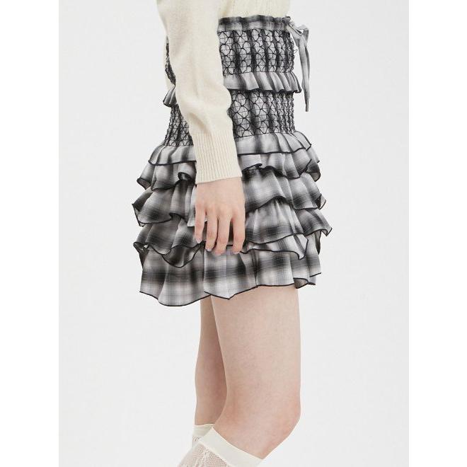 FURFUR（ファーファー） (セール40%OFF) フリルティアードミニスカート