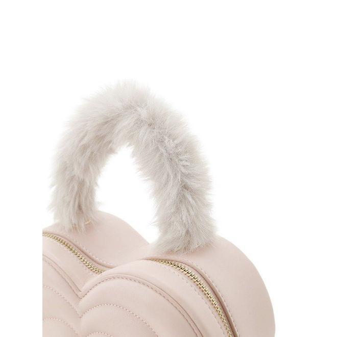 FURFUR（ファーファー） (12%OFF) ファーハンドルハートバッグ 24秋冬