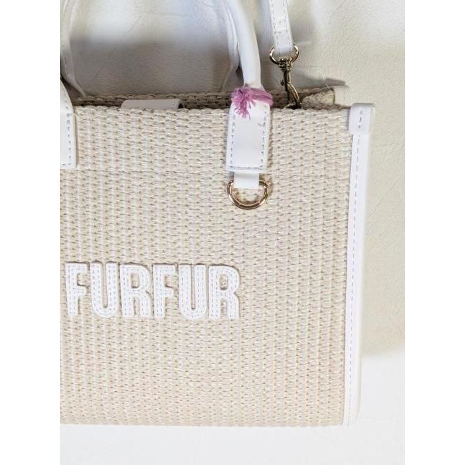 (期間限定10%OFF&300円OFF) FURFUR /ファーファ  ラフィアロゴトートバッグ  26春夏 RWGB261516 rwgb262516の画像