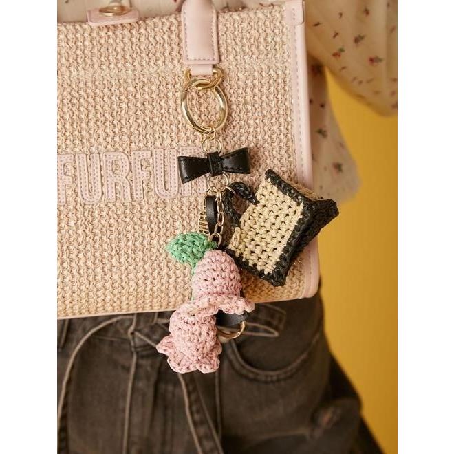 (期間限定10%OFF&300円OFF) FURFUR /ファーファ  ラフィアロゴトートバッグ  26春夏 RWGB261516 rwgb262516の画像