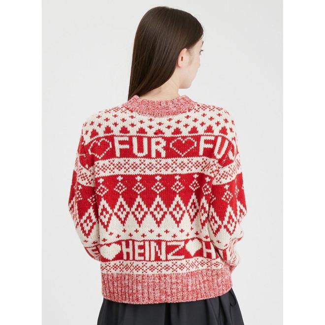 超美品「FURFUR」×「HEINZ」初コラボ！ ボトルモチーフセーター FURFUR（ファーファー） (セール30%OFF) HEINZジャガードニットプル