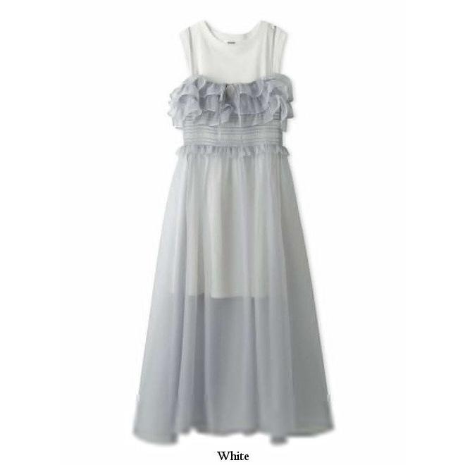 【関税込み】Kijun グレー シアー レイヤード ミニワンピース SNIDEL SALE40%OFF シアーレイヤードカットミニワンピース