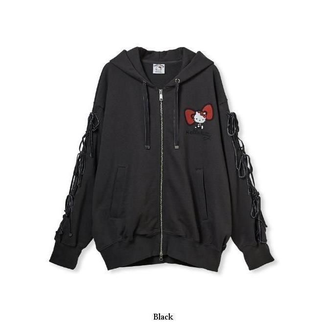SNIDELスナイデル【HELLO KITTY】レースアップパーカー SNIDEL（スナイデル） (8%OFF&300円OFF) 【HELLO KITTY】 レースUPPK
