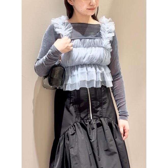 SNIDEL snidel / スナイデル フリルチュールキャミソール 23秋冬 SNIDEL snidel / スナイデル フリルチュールキャミソール 23秋冬