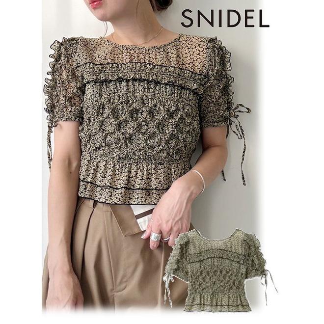 SNIDEL snidel / スナイデル ランダムシャーリングトップス 24春 SNIDEL snidel / スナイデル ランダムシャーリングトップス 24春