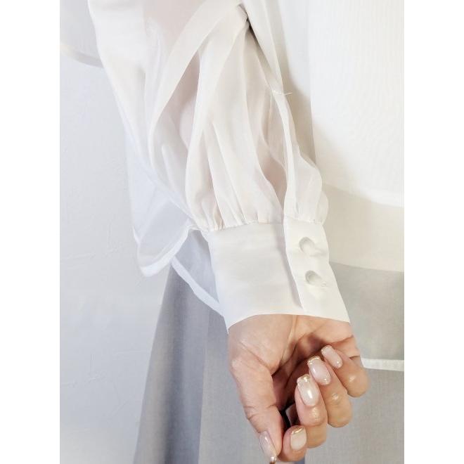 SNIDEL snidel / スナイデル リボンカフスフリルブラウス 24春夏