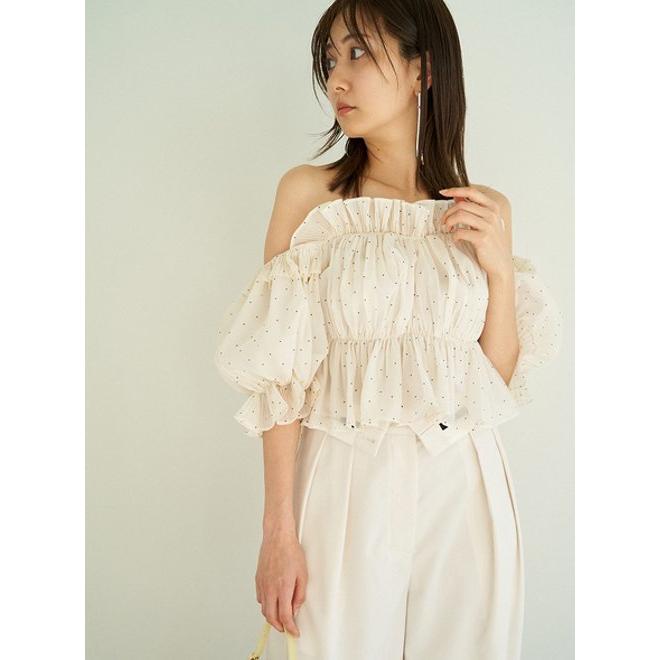 セール30%OFF) snidel /スナイデル Sustainaギャザーオフショル 