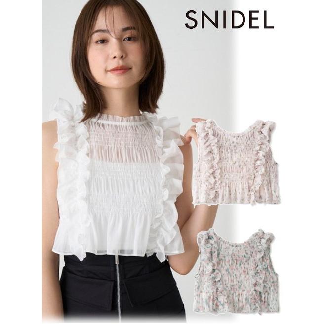 snidel スナイデル バックリボンシャーリングブラウス 24ss SNIDEL（スナイデル） バックリボンシャーリングブラウス 24春夏