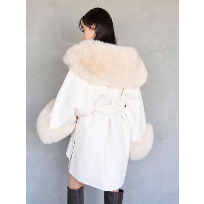 SNIDEL（スナイデル） (10%OFF&300円OFF) ファーケープコート 25秋冬