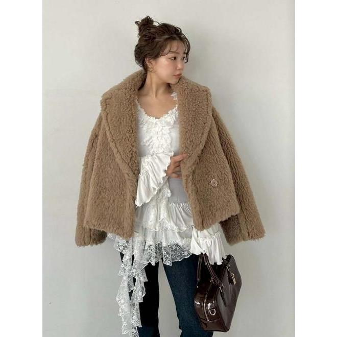 SNIDEL（スナイデル） (10%OFF&300円OFF) ボアショートコート 25秋冬 