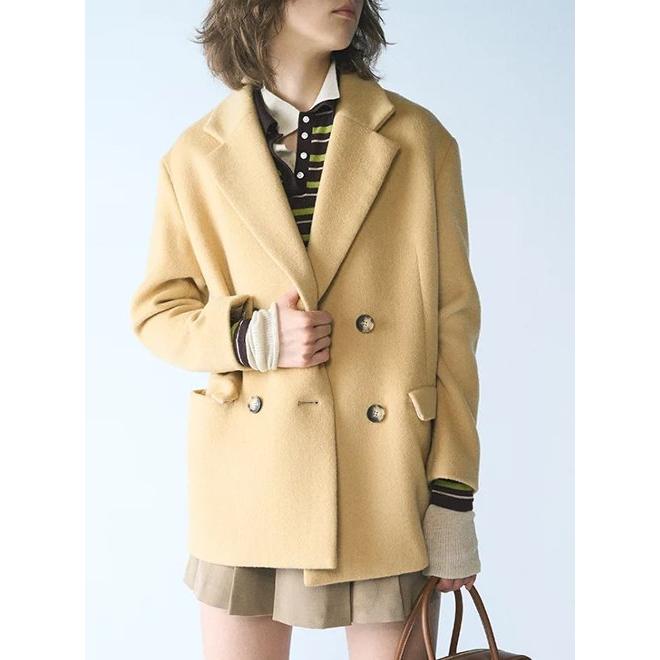 SNIDEL ウールオーバージャケット　イエロー SNIDEL (セール50%OFF) snidel / スナイデル ウールオーバー