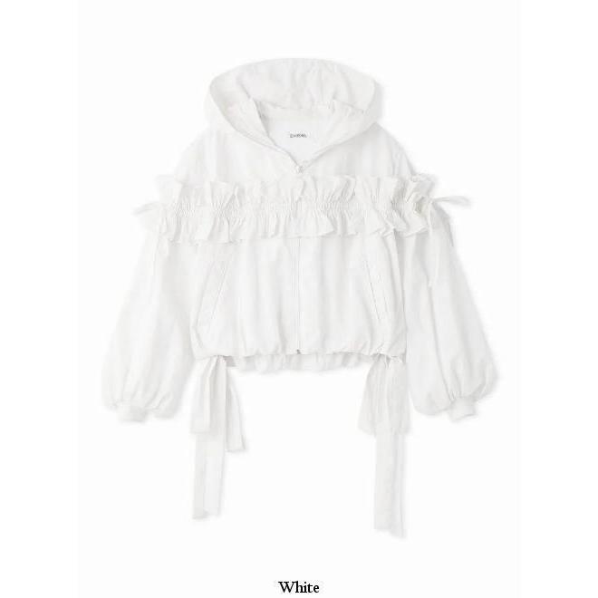SNIDEL 【UVカット】バルーンブルゾン ホワイト SNIDEL（スナイデル） (10%OFF&300円OFF) バルーンブルゾン 26春夏