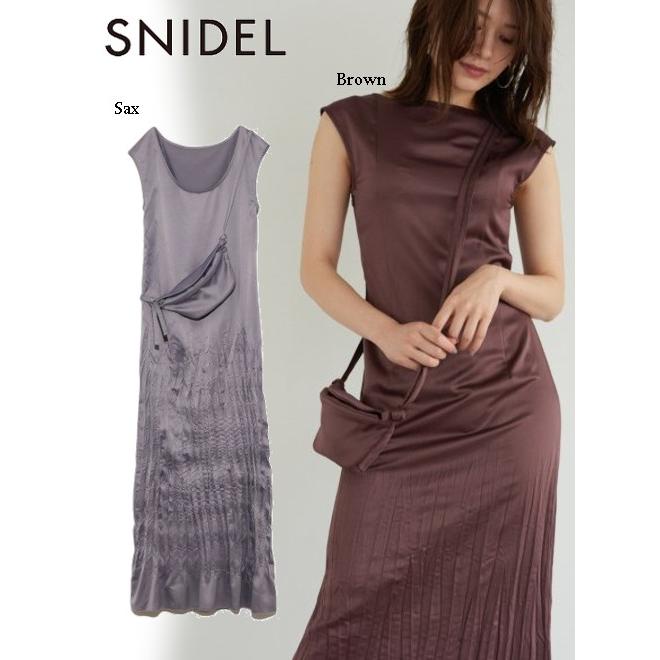 30 Off Snidel スナイデル ポシェット付きサテンワンピース 春夏 Swfo3136 マキシワンピース Swfo3136 Hearty Select Yahoo店 通販 Yahoo ショッピング