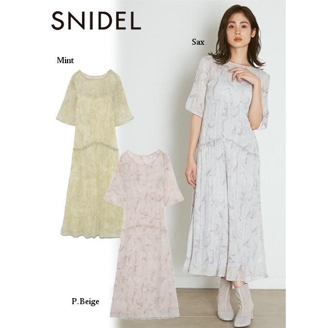 Snidel スナイデル マーブルフラワープリーツワンピース 21春夏 Swfo マキシワンピース Swfo Hearty Select Yahoo店 通販 Yahoo ショッピング
