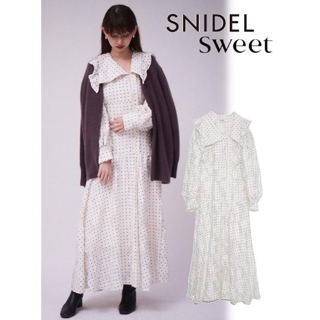 大人も着やすいシンプルファッション Snidel スナイデル Sweetコラボ マキシワンピース Swfo 21秋冬 フリルカラーワンピース スナイデル Snidel ワンピース チュニック Sergiopizarro Com Co