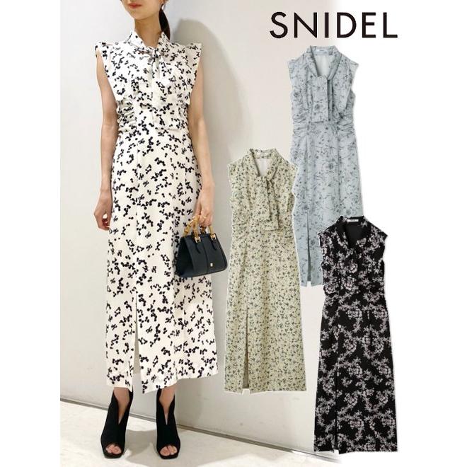 値下げ❤️スナイデル　Sustainaバリエプリントナローワンピ snidel Sustainableバリエプリントナローワンピース