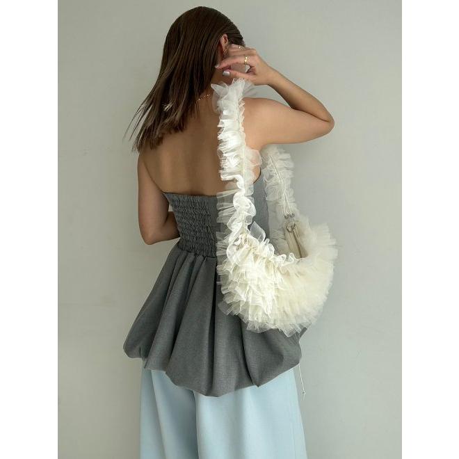 snidel ペプラムベアトップ SNIDEL（スナイデル）の「ペプラムベアトップ&パンツセット