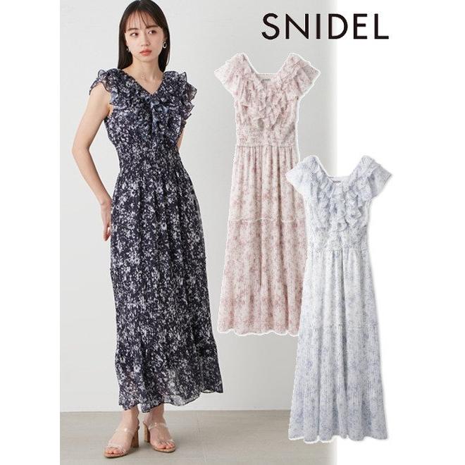 SNIDEL snidel /スナイデル Sustainaプリーツフリルワンピース SNIDEL snidel /スナイデル Sustainaプリーツフリルワンピース