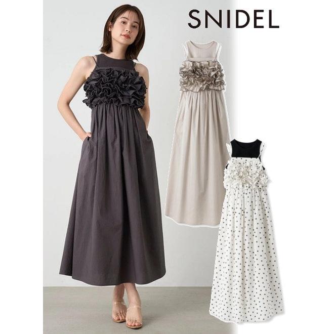 SNIDEL snidel /スナイデル タンクセットフリルキャミワンピース SNIDEL snidel /スナイデル タンクセットフリルキャミワンピース