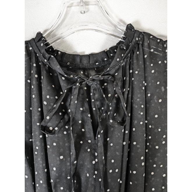 スナイデル•シフォンギャザーワンピース黒 SNIDEL（スナイデル）の「シフォンギャザーノースリワンピース