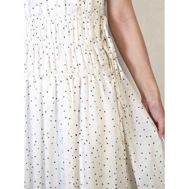 SNIDEL（スナイデル） シフォンギャザーノースリワンピース 24春夏