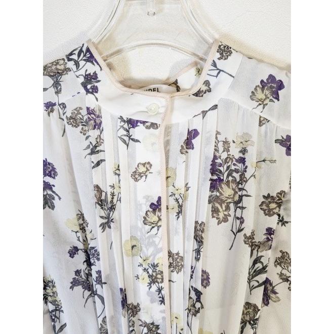 snidel 0 ホワイト　Sustainableバイカラープリーツワンピース SNIDEL Sustainableバイカラープリーツワンピース ホワイト 0