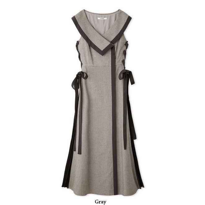 snidel / スナイデル サイドプリーツツイードワンピース 24秋冬  