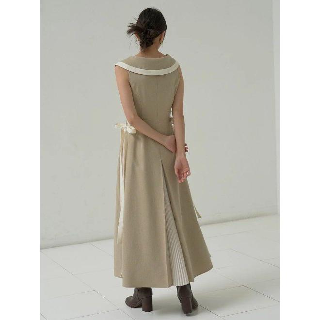 snidel / スナイデル サイドプリーツツイードワンピース 24秋冬  