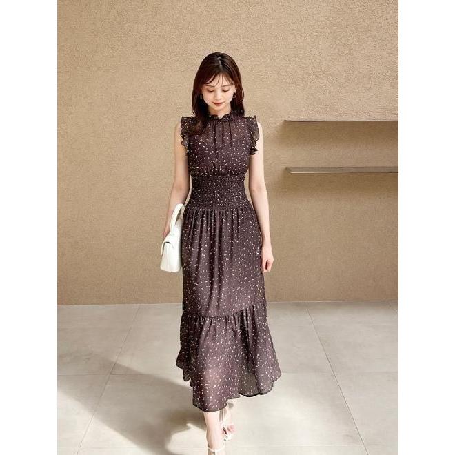 SNIDEL（スナイデル） ノースリーブプリントワンピ 25春夏. SWFO254024